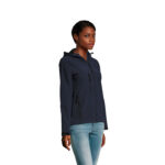 REPLAY Softshelljacke Damen 340 g/m² Blau – Seitenansicht
