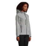 REPLAY Softshelljacke Damen 340 g/m² Grau – Seitenansicht