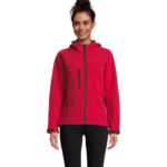 REPLAY Softshelljacke Damen 340 g/m² Rot – Vorderansicht