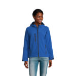 REPLAY Softshelljacke Damen 340 g/m² Blau – Vorderansicht