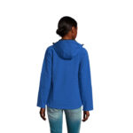 REPLAY Softshelljacke Damen 340 g/m² Blau – Rückansicht