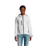 REPLAY Softshelljacke Damen 340 g/m² White – Vorderansicht