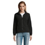 NORTH Fleecejacke Damen 300 g/m² Schwarz – Vorderansicht