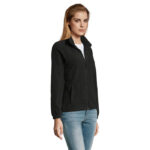 NORTH Fleecejacke Damen 300 g/m² Schwarz – Seitenansicht