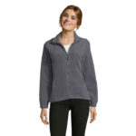 NORTH Fleecejacke Damen 300 g/m² Grau – Vorderansicht