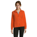 NORTH Fleecejacke Damen 300 g/m² Orange – Vorderansicht