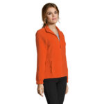 NORTH Fleecejacke Damen 300 g/m² Orange – Seitenansicht