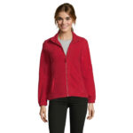 NORTH Fleecejacke Damen 300 g/m² Rot – Vorderansicht