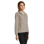 NORTH Fleecejacke Damen 300 g/m² Braun – Seitenansicht
